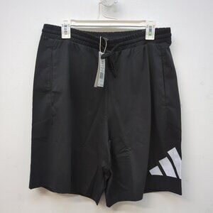 Adidas Essentials Big Logo Single Jersey Men's Shorts LT Black White